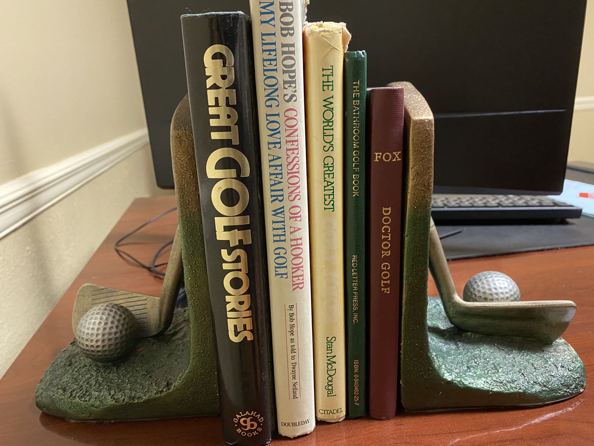 FREE golf books with golf bookends.