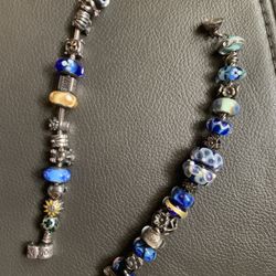 Pandora Charm Bracelet Sterling Trollbeads