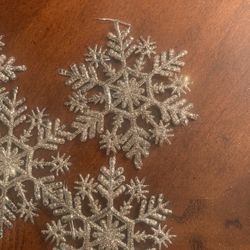 Gold Snowflakes Christmas Ornaments