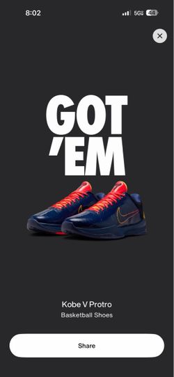Kobe 5 Protro Caitlin Clark Indiana Fever