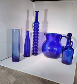 Choice of Vintage Cobalt Blue Glassware