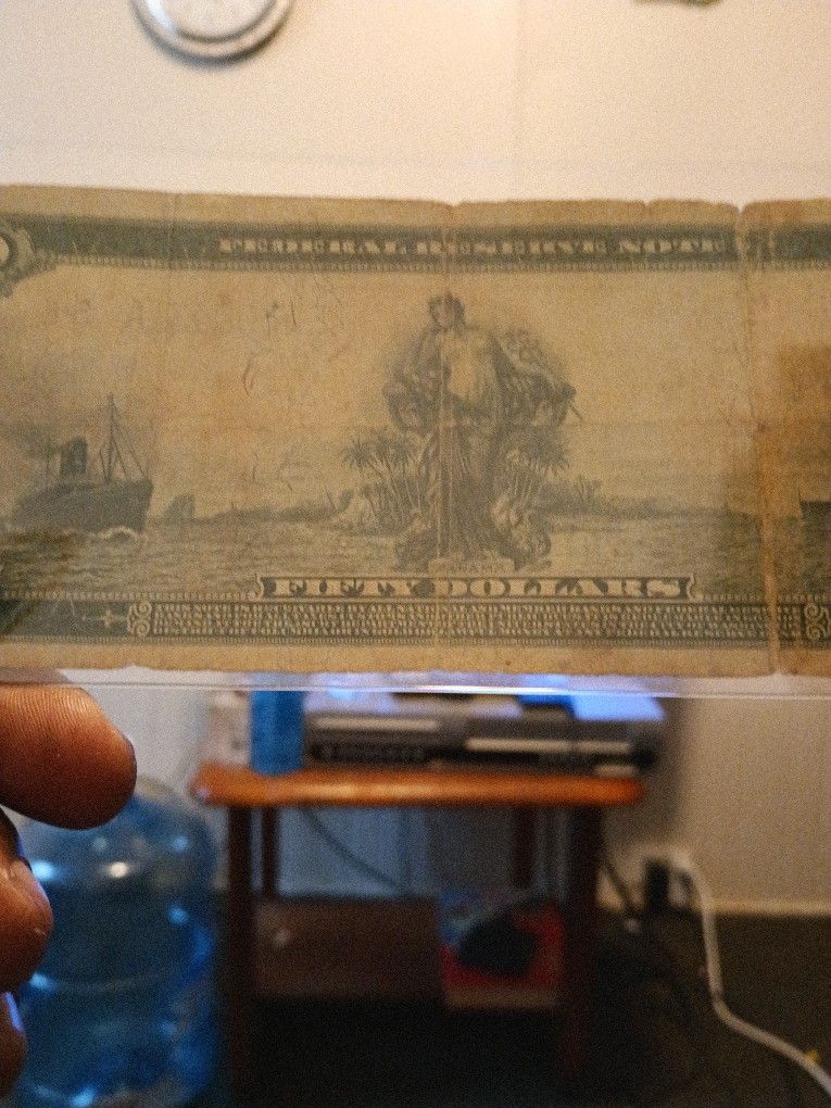 Early 1900s Large $50 Bill