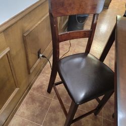 wood high dining table 