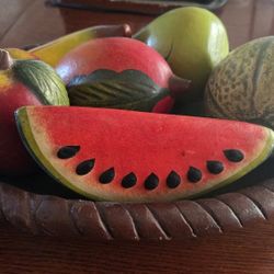 Mexican Assorted Fruit Basket Pottery 
