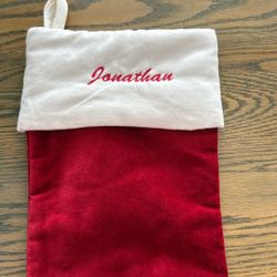 Pottery Barn Velvet Christmas Stocking New