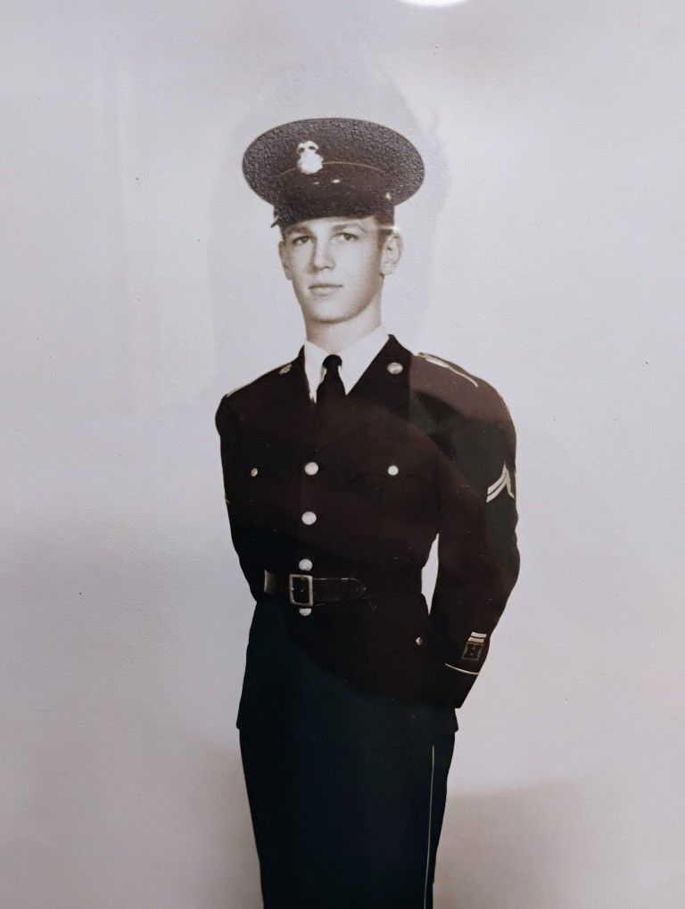 Vintage WW2 Marine Portrait Framed