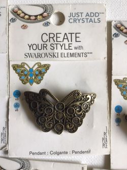 13 create your style swarovski elements pendants, just add crystals, see all pics, all for $30 or $3 each