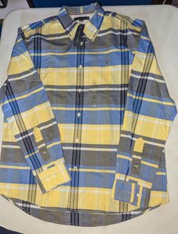 New Men XL Tommy Hilfiger Plaid Button-Down Shirt