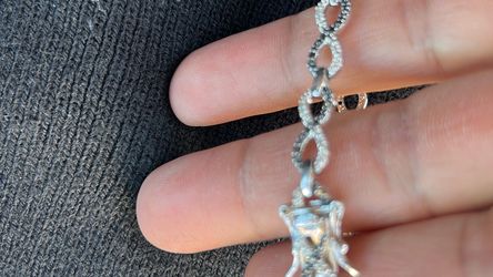 $395 OBO 925 Silver Bracelet With Black And White Diamonds. Price Is Negotiable!