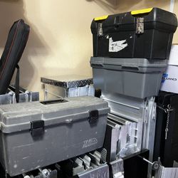 3 Plastic Tool Boxes $5 Each