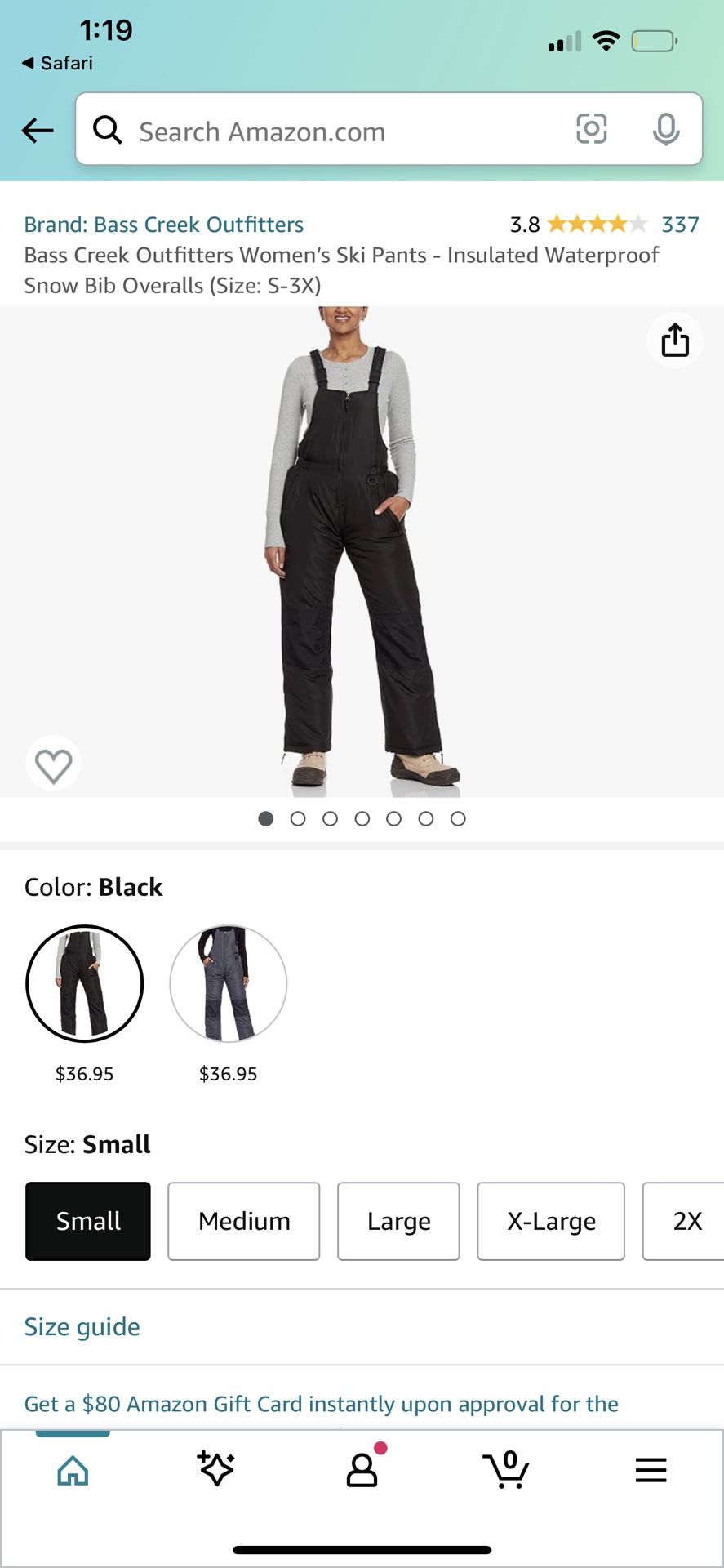 Bass Outfitters Women’s Ski Pants Size Small