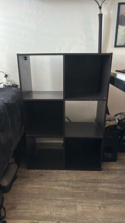 Black Cube Storage Shelf Unit