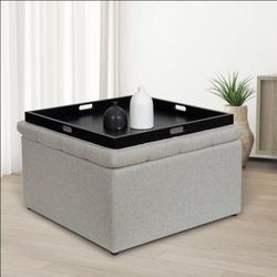 Kelby Fabric Storage Ottoman