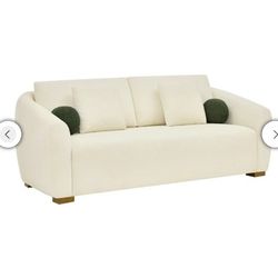 Cream Sofa. ( No Decoration Pillows)