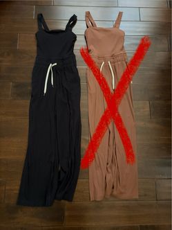 Vuori Mudra Black Wide-Leg Jumpsuits ( XS)