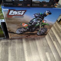 Team Losi RC Motorcycle Dirt Bike Kawasaki Green Including Remote Controller Battery And A Charger Special Deal Right Now $549