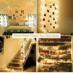 Warm WBrand new 33ft 100 LED String Christmas led Lights 30V Plug In Waterproof 8 Modes room decoration outdoor/indoor decor available in