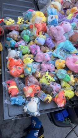 Pokémon plushies , key chains , back packs