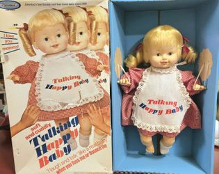 NIB Working Vintage 1974 " TALKING HAPPY BABY" By Horsman 