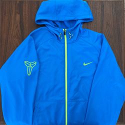 Nike Kobe Bryant Mamba Therma-FIT Full Zip Hoodie Blue / Volt - Mens XXL