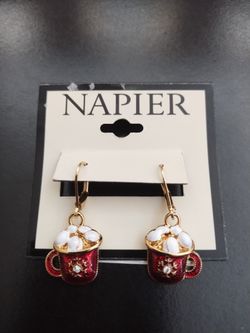 Festive Winter Hot Cocoa Chocolate Earrings