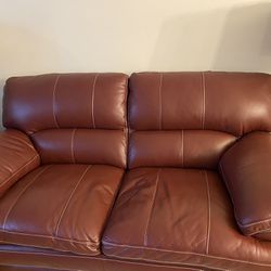 HOT! Leather Couch & Love Seat (MUST GO)