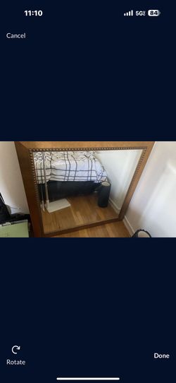 38.5 Square Wooden Frame Wall Vanity Mirror