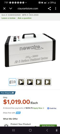 Newaire Ho3 2500 Air And Surface Treatment 