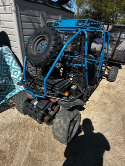 Off-Road Go-Kart Dune Buggy Blue Roll Cage