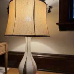 MCM Atomic Rare Chalk Ware Lamp 
