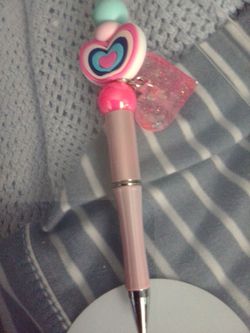 Homemade pen with charm and focal