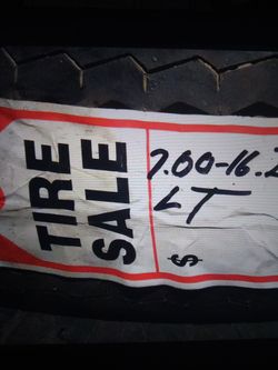 TIRE 7.00 16 Installed ELMOFLES