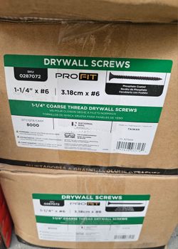 #6 x 1-1/4 in. #2 Phillips Bugle Head Coarse Thread Drywall Screws (8000-Pack)