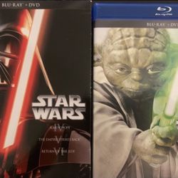 STAR WARS I-II-III-IV-V-VI Bundle (Blu-Ray + DVD) 6-Movies!