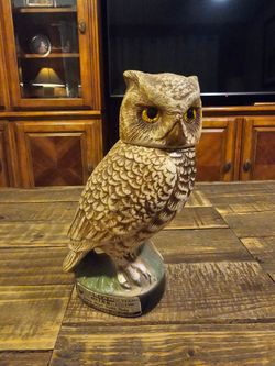 Jim Beam Owl Ceramic Whiskey Decanter