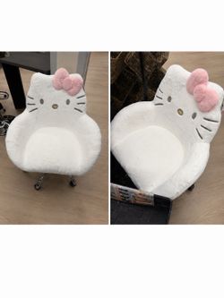 Hello Kitty Faux Fur Swivel Office Chair