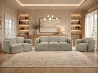 3 Piece Brown Fabric Sofa Set Sofa Couch Loveseat Chair Sala Sofá Sillón Muebles Venta Furniture Sale Couch