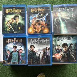 Harry Potter Blu-Ray Movie Lot. 
