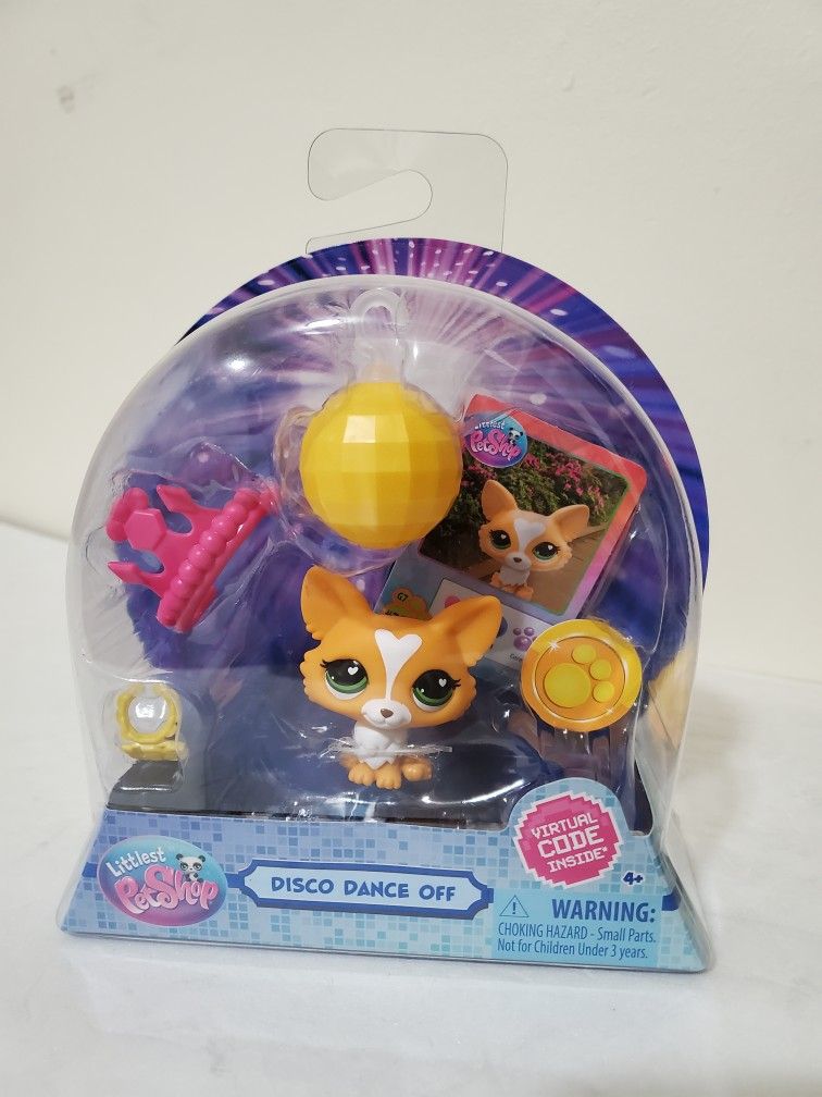 Littlest Pet Shop Disco Dance Off Corgi Exclusive Mini Figure Virtual Code! #202