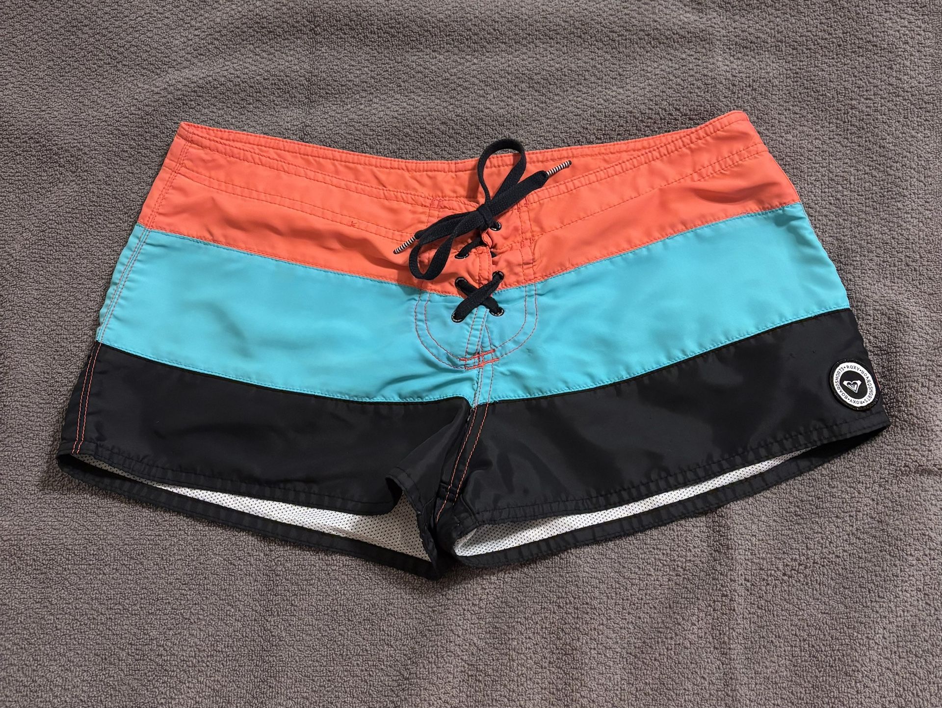 Roxy Board Shorts Size 9 Orange Blue Black 