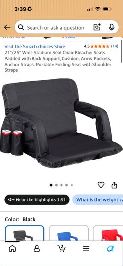 Padded Stadium Bleacher Seat with Arms and Pockets
