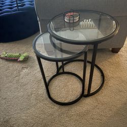 Nesting Glass End Tables (2)