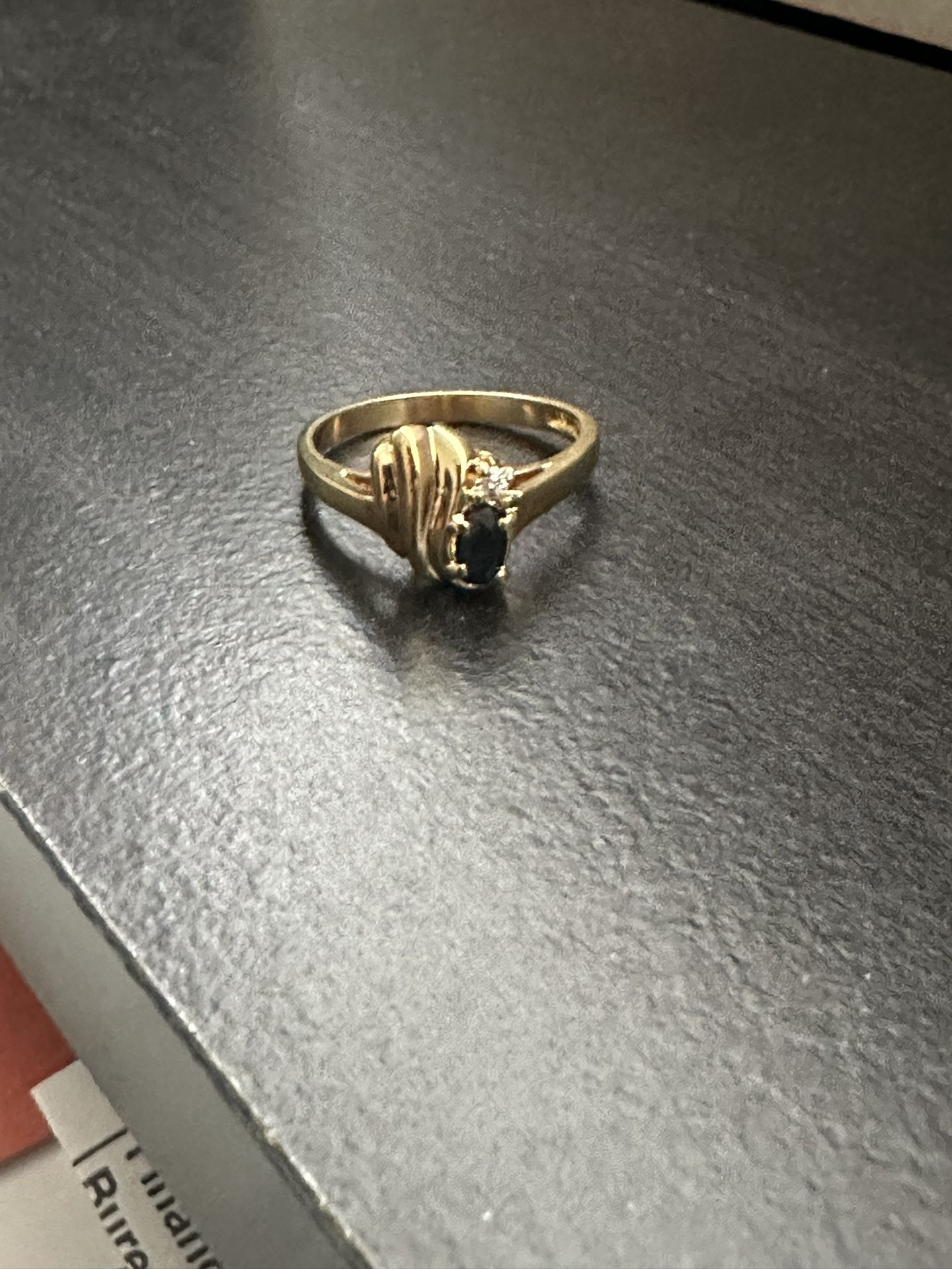 Gold Ring With Black Stone