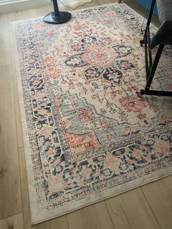 AREA RUG. WASHABLE. BEAUTIFUL. ITS FLAT & SO SOFT