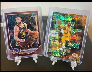 Stephen Curry & LeBron James NBA Trading Cards Lot