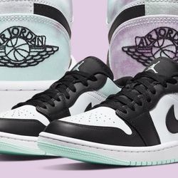 NIB Nike Air Jordan 1 Low SE DM1199 100 White Black Toe Tie Dye