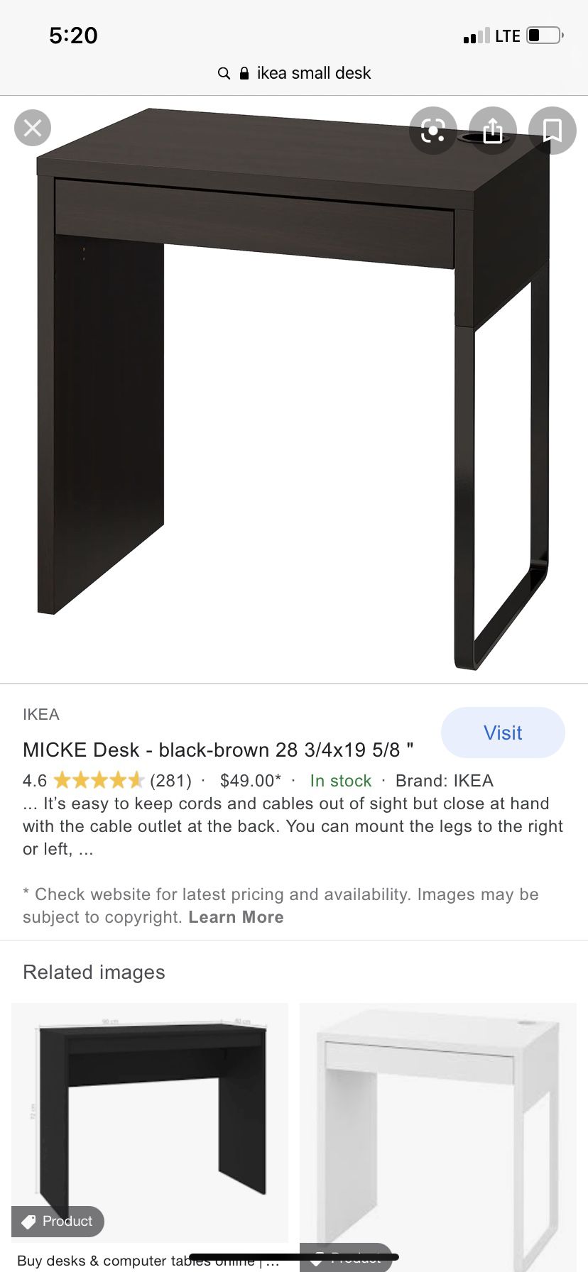 Small IKEA Desk 