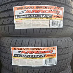 215-45-17 !!! ARROYO SPORT A/S !!! $280 LAS 4 LLANTAS MONTADAS Y BALANCEO INCLUIDO 👌 