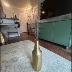 Modern Gold Decorative Vase (17.5”) with Branches
