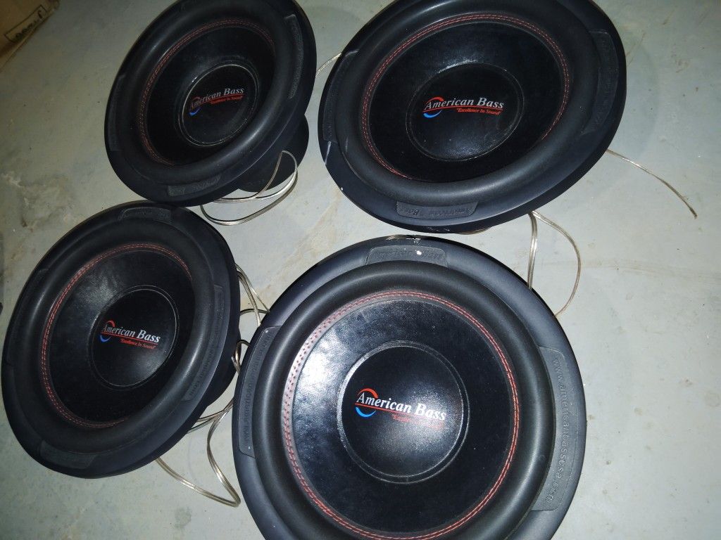 4 12inch American Bass Xd Subs All 2ohms Great Condition $350firm Price Pickup Only Serious Buyers Please